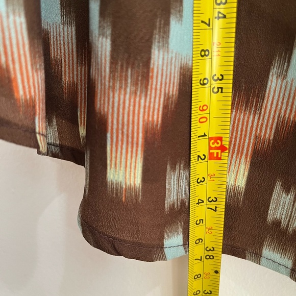 City Triangles Green Orange Sundress Sleeveless Spaghetti Strap LI-9 - Picture 5 of 5